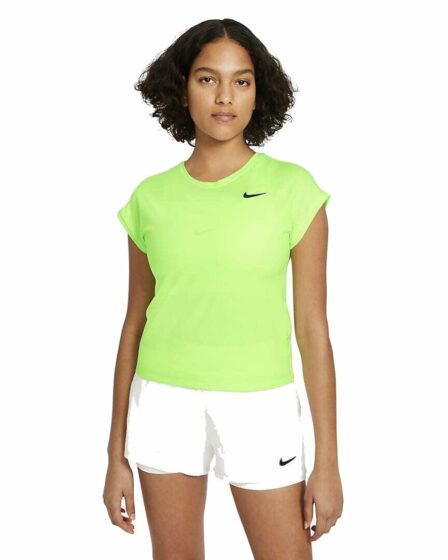 Nike Court Dri-Fit Victory T-shirt Dame Lime Glow/Black