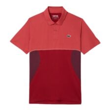 Lacoste Tennis x Novak Djokovic Ultra-Dry Polo Shirt Pink/Bordeaux