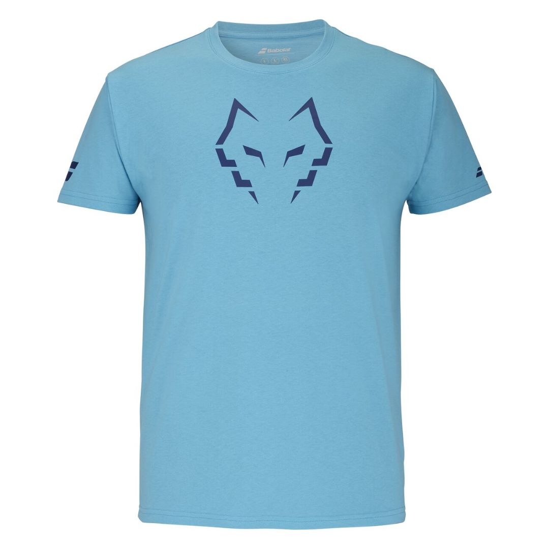 Babolat-Cotton-Tee-Lebron-Cyan-Blue