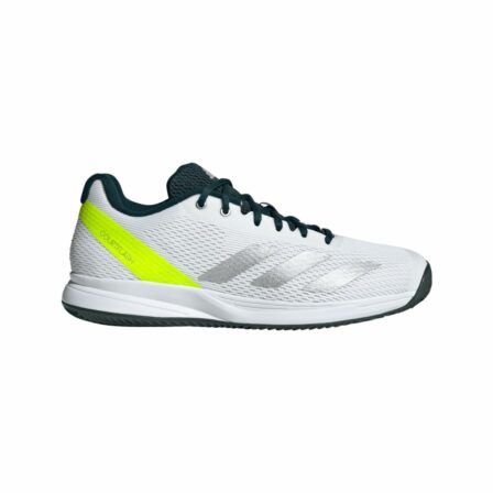Adidas Courtflash Speed 2 Cloud White/Silver Metallic/Lucid Lemon