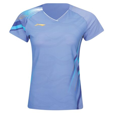 Li-Ning AAYV146-4 Side Effect Women T-shirt Light Blue