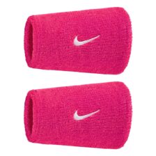 Nike Swoosh Classic Doublewide Wristbands 2-Pack Pink/White